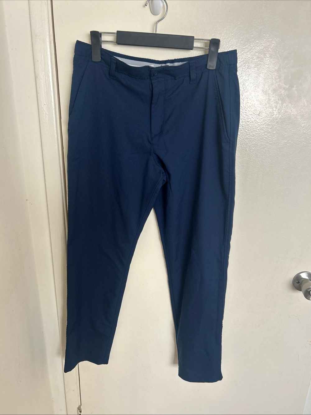 Under Armour Boys Size YXL Navy Blue Golf Chino Performance Pants, School